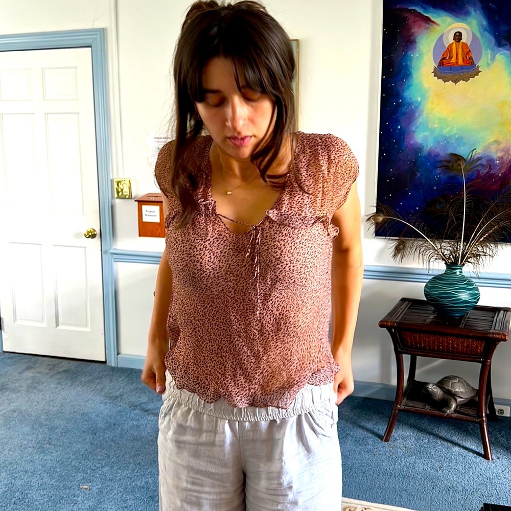 Krizia Silk Chiffon Top